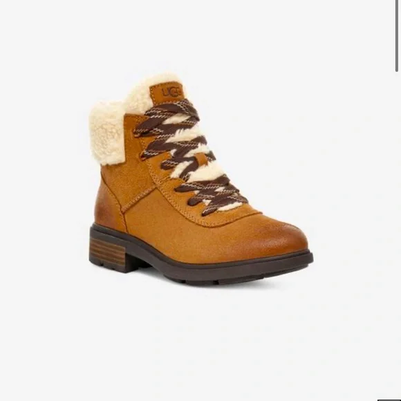 UGG | Shoes | Harrison Cozy Lace Boots Chestnut Color | Poshmark display picture 1